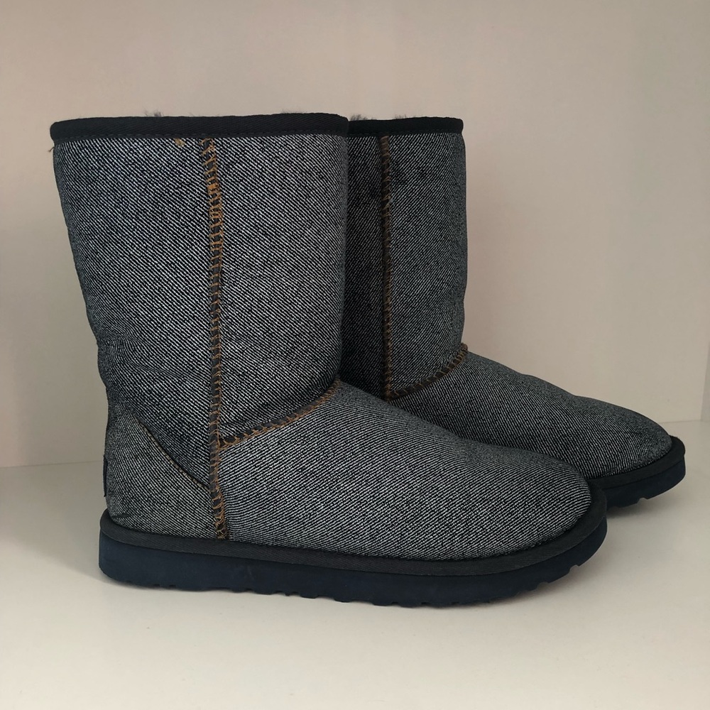 Ugg Denim Printed Classic Short Boots